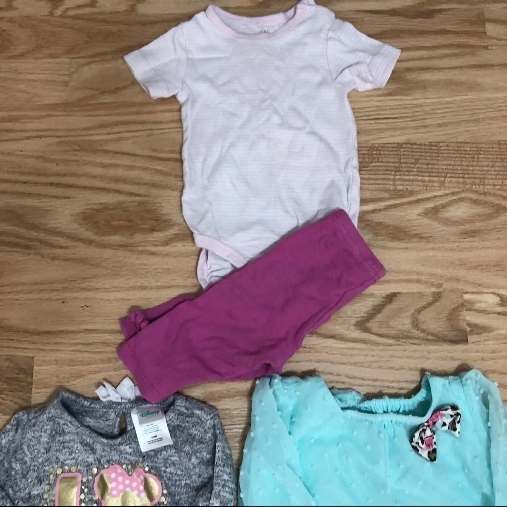 6-9 Month Outfit Bundle Minnie Mouse Cheetah Kids